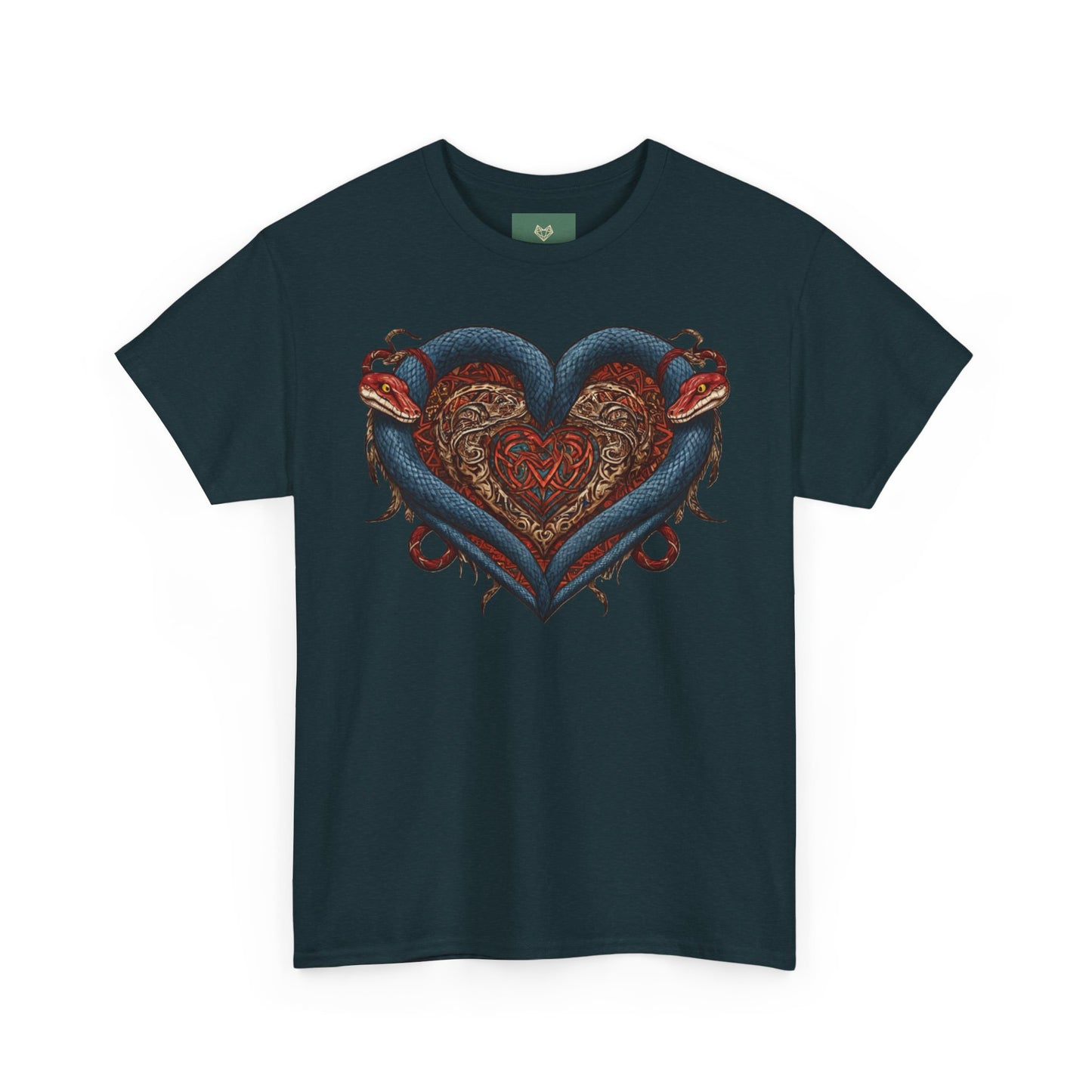 Serpent Heart Unisex Heavy Cotton Tee - Bold & Graphic T-Shirt for Unique Style