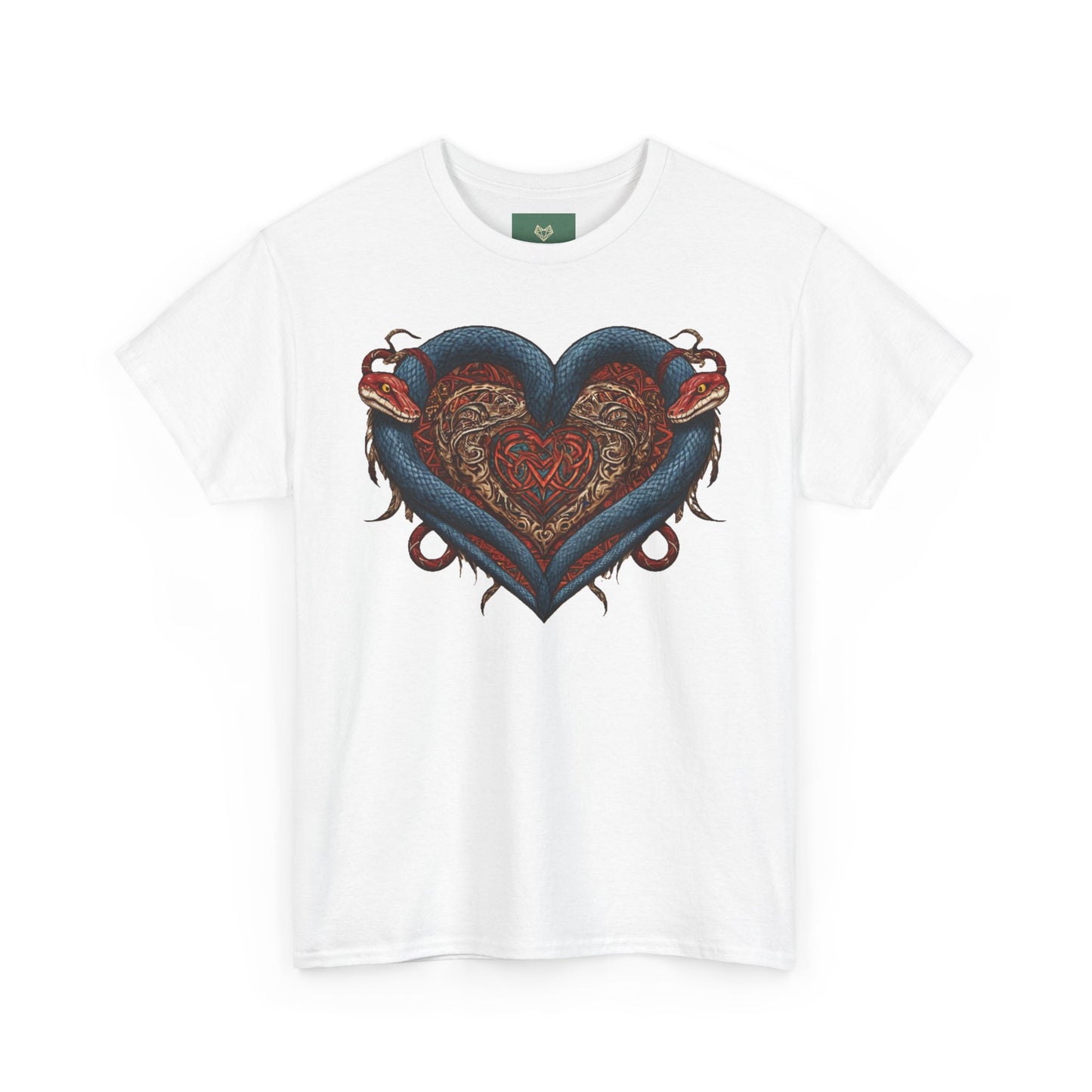 Serpent Heart Unisex Heavy Cotton Tee - Bold & Graphic T-Shirt for Unique Style