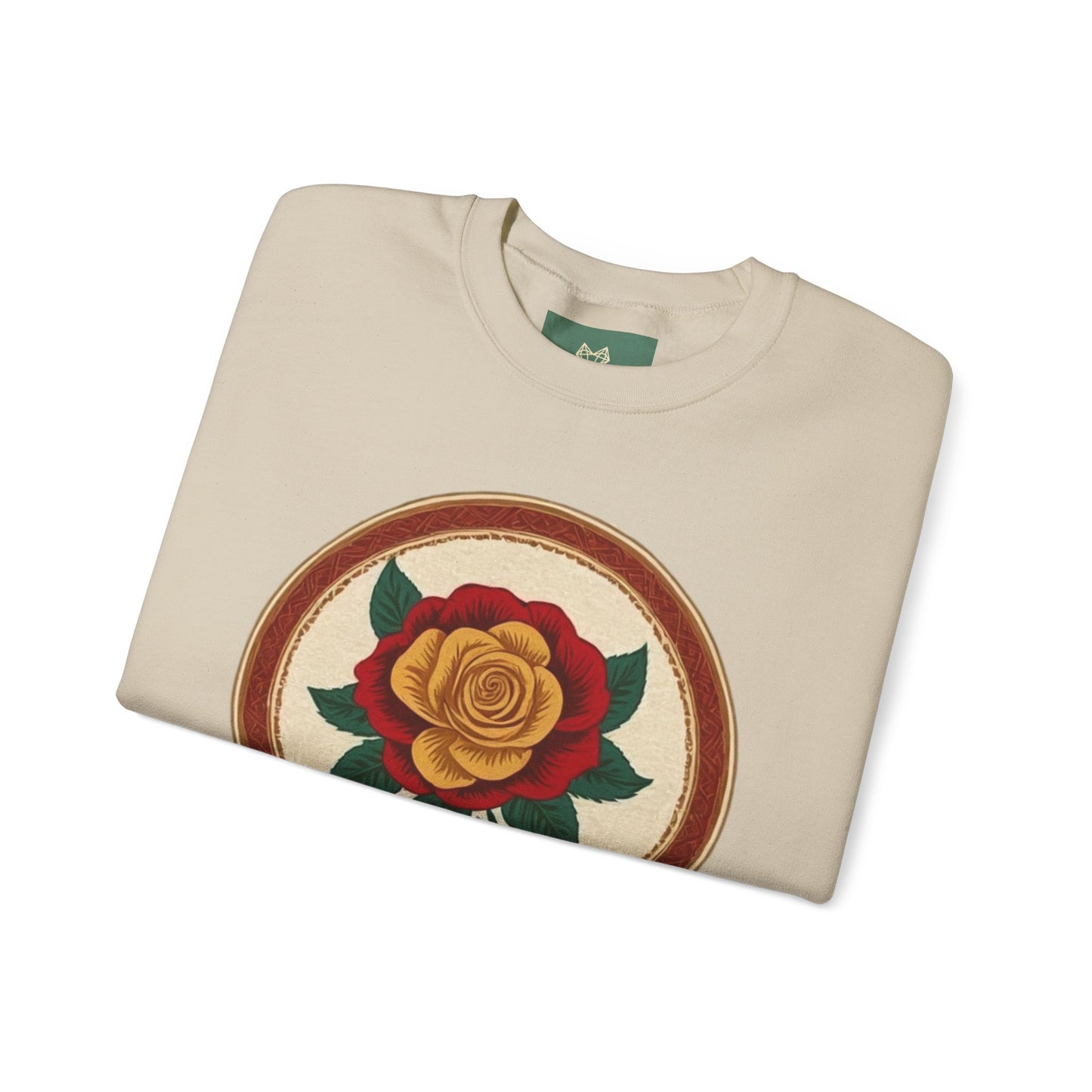 Vintage Floral Rose Crewneck Sweatshirt - Unisex Heavy Blend