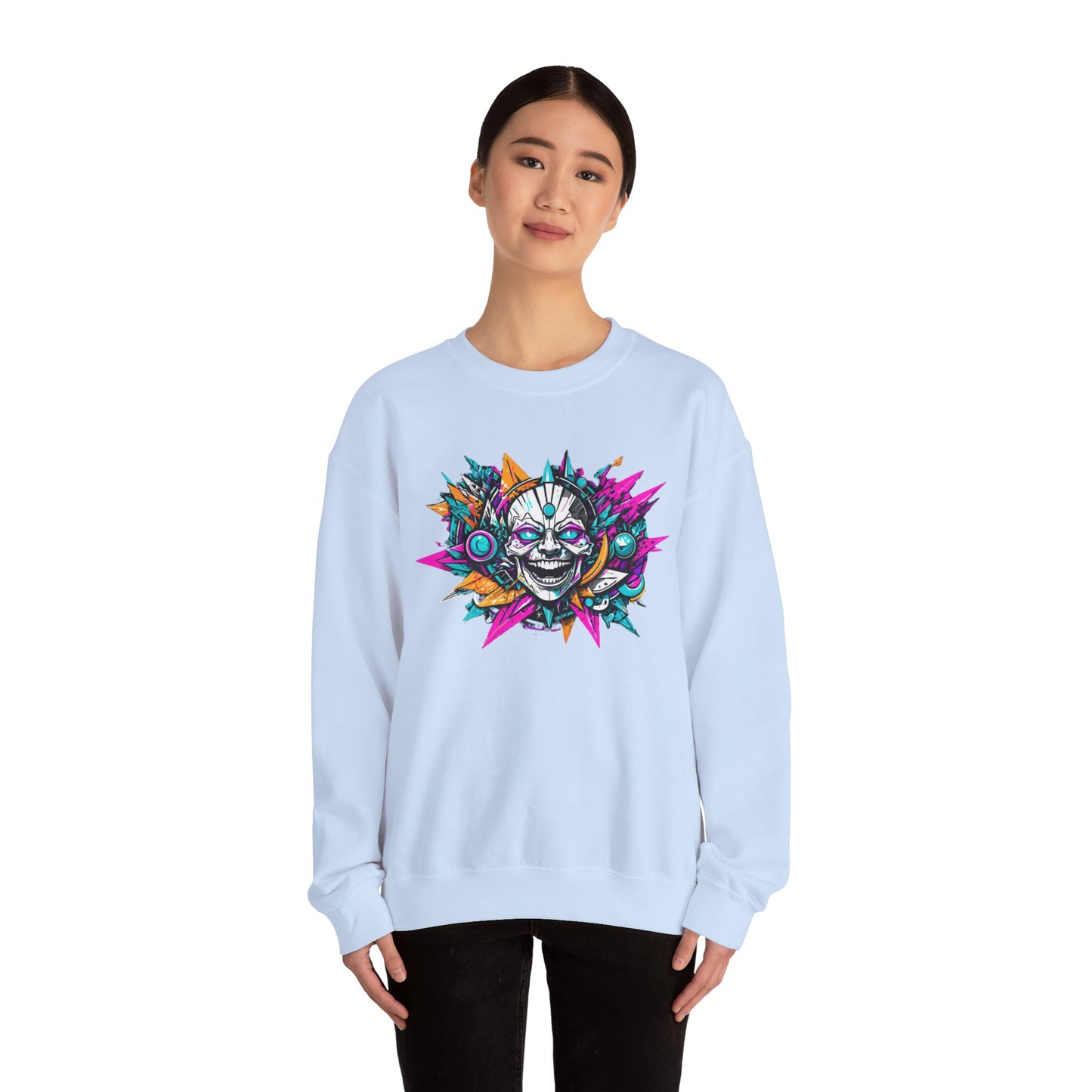 Colorful Graphic Unisex Heavy Blend™ Crewneck Sweatshirt - Perfect for Music Lovers