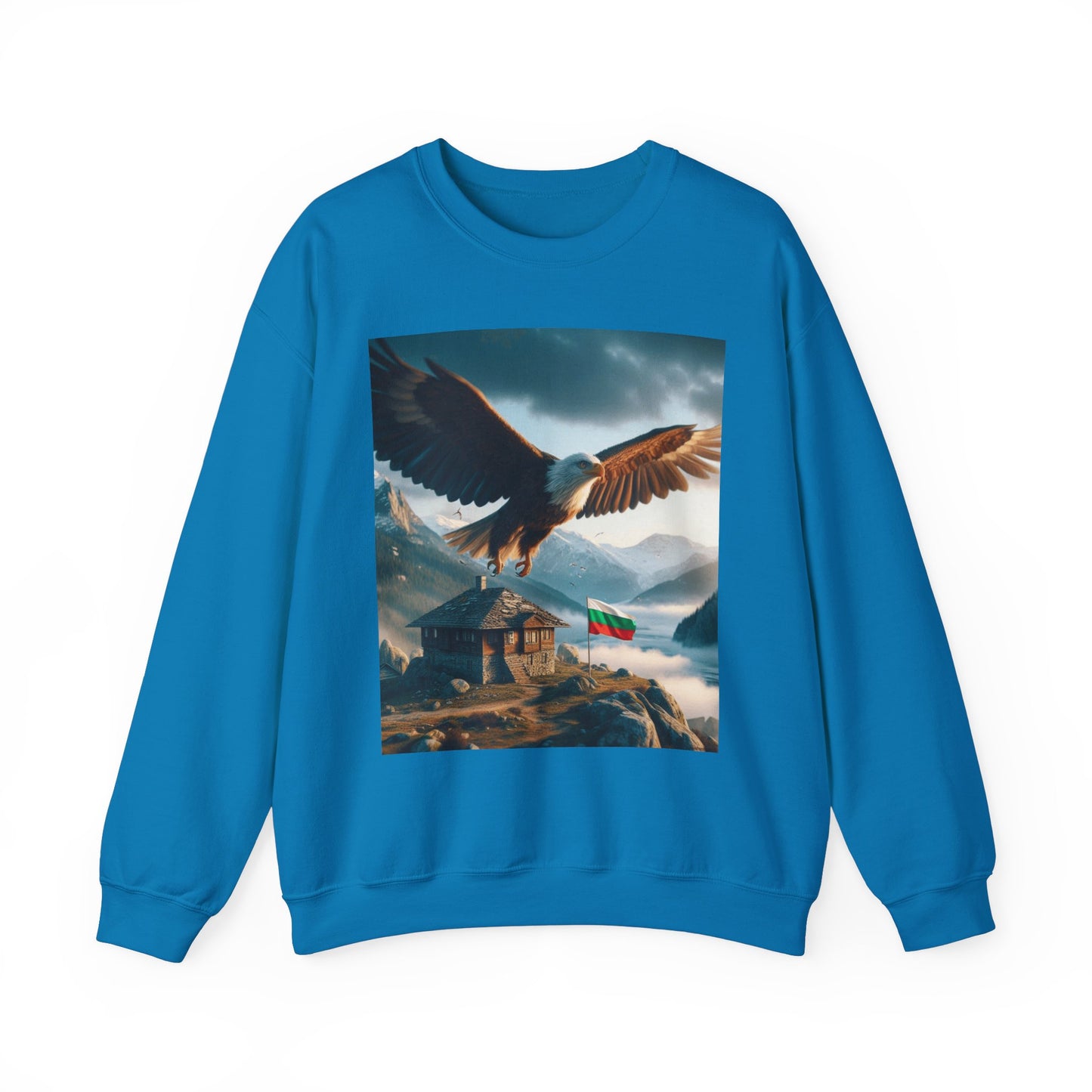 Majestic Eagle and Mountain Scene Unisex Crewneck Sweatshirt