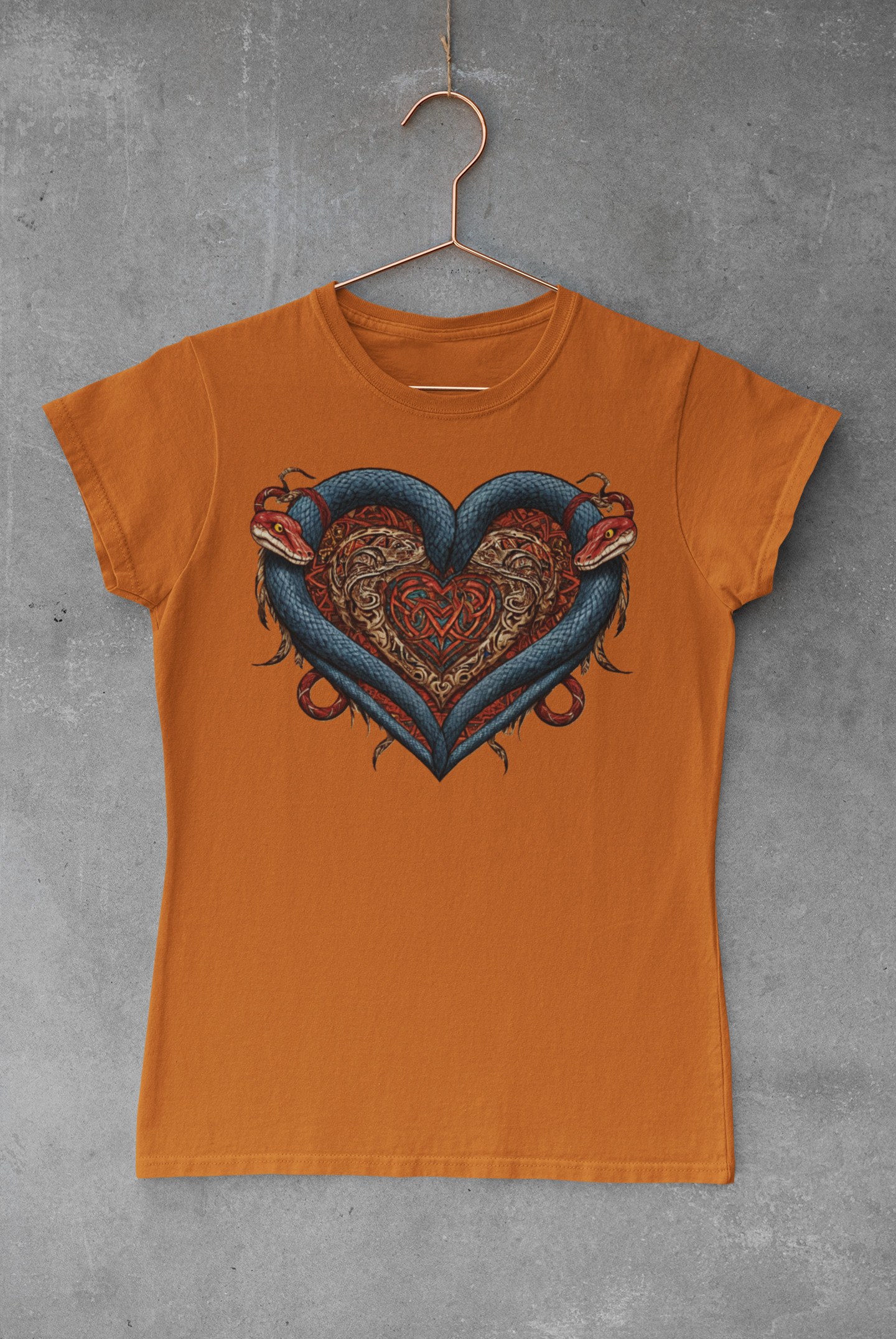 Serpent Heart Unisex Heavy Cotton Tee - Bold & Graphic T-Shirt for Unique Style