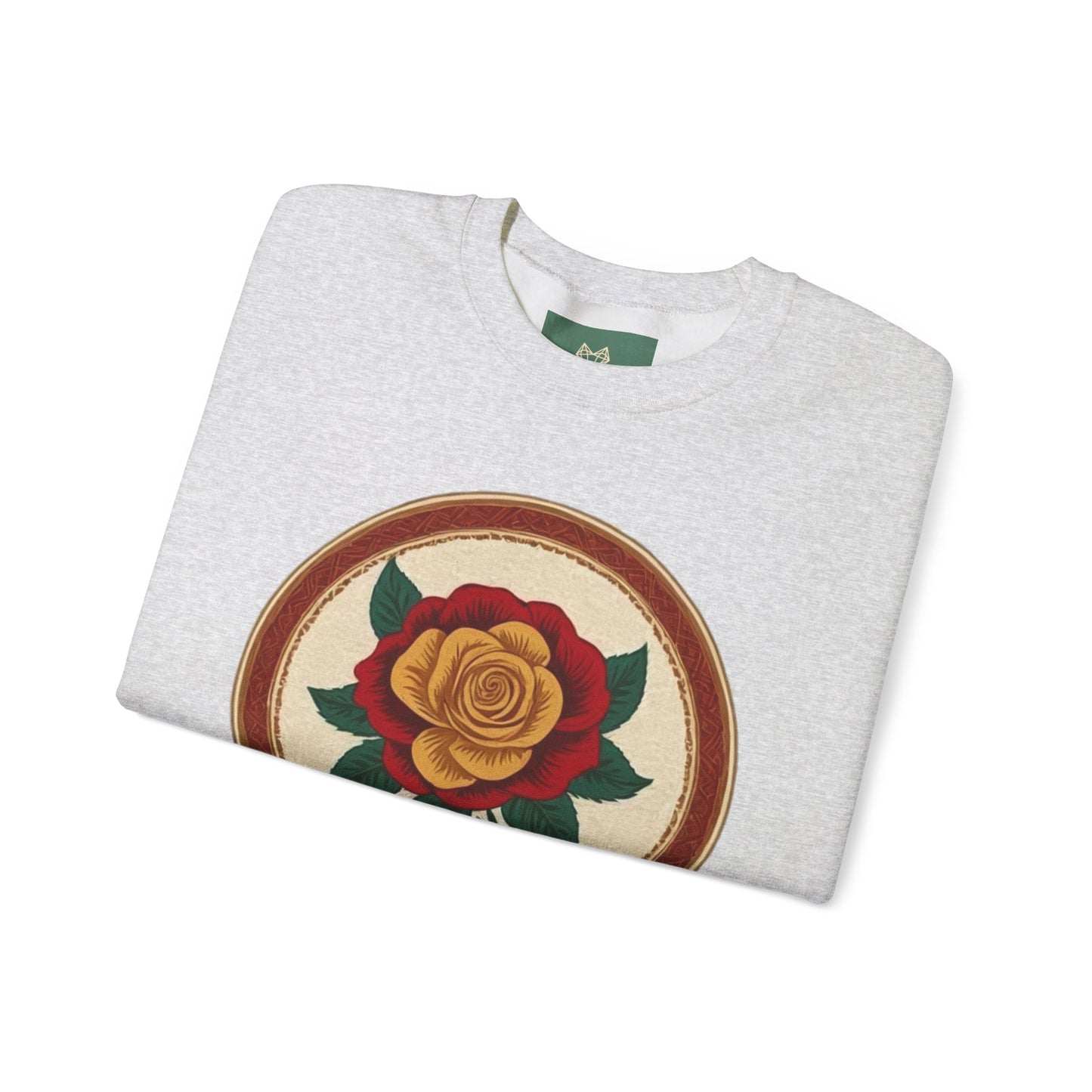 Vintage Floral Rose Crewneck Sweatshirt - Unisex Heavy Blend