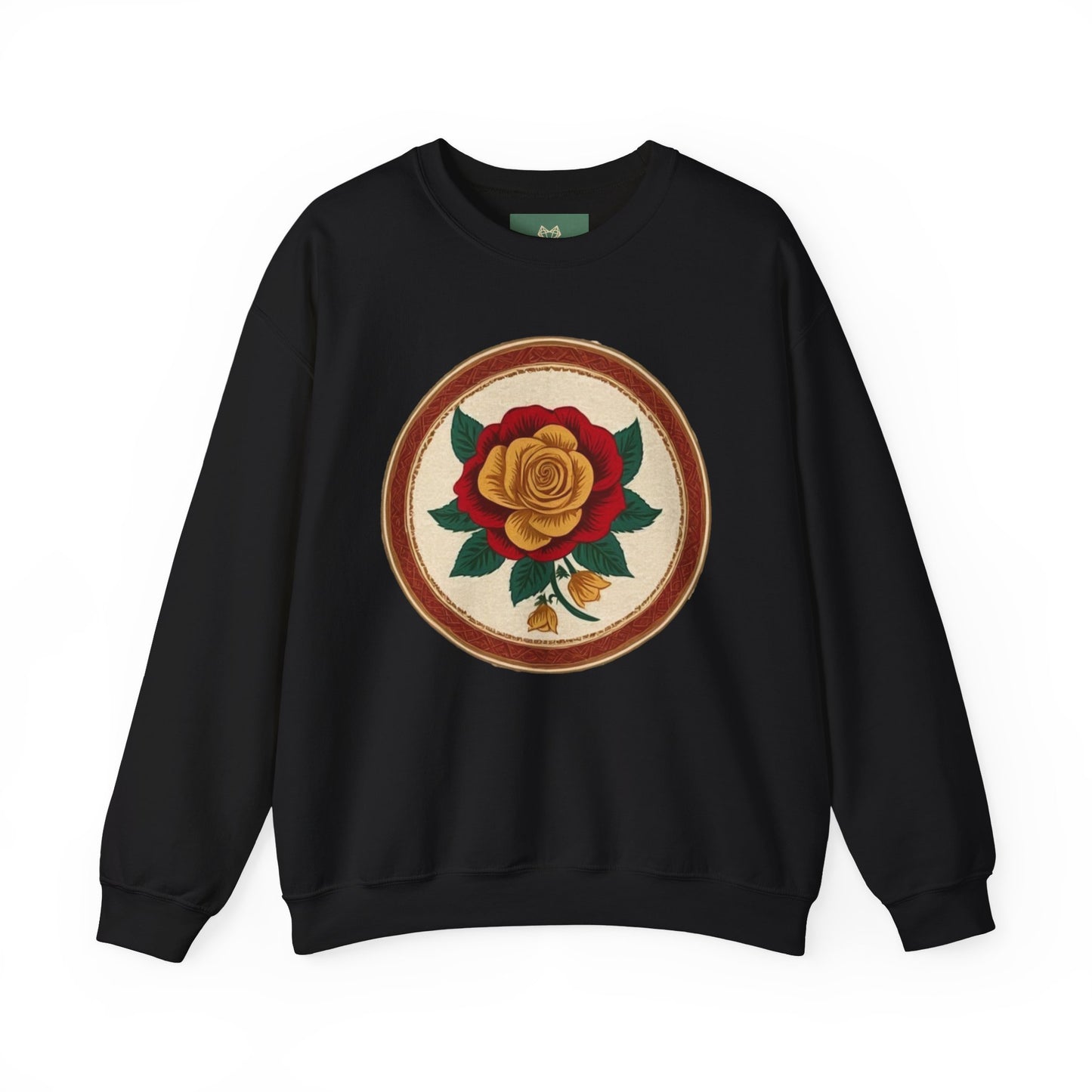 Vintage Floral Rose Crewneck Sweatshirt - Unisex Heavy Blend