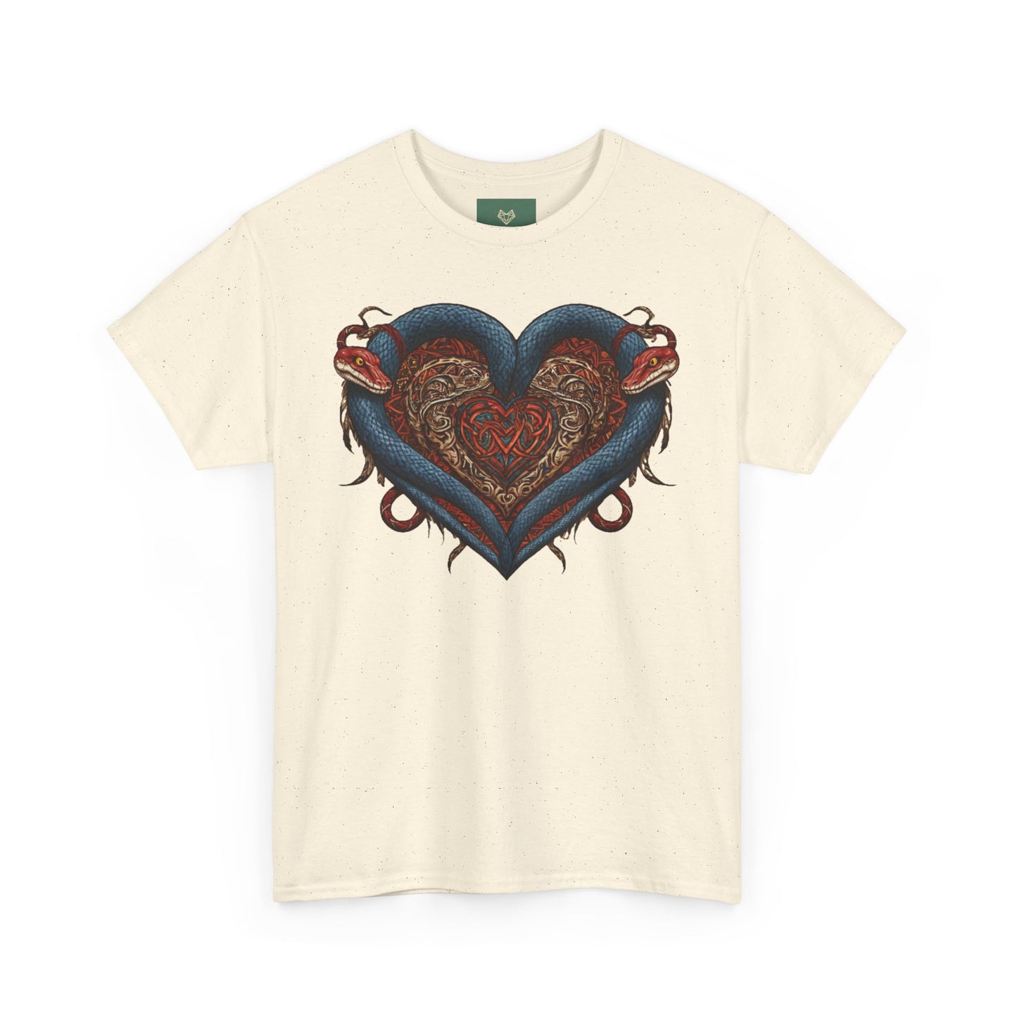 Serpent Heart Unisex Heavy Cotton Tee - Bold & Graphic T-Shirt for Unique Style