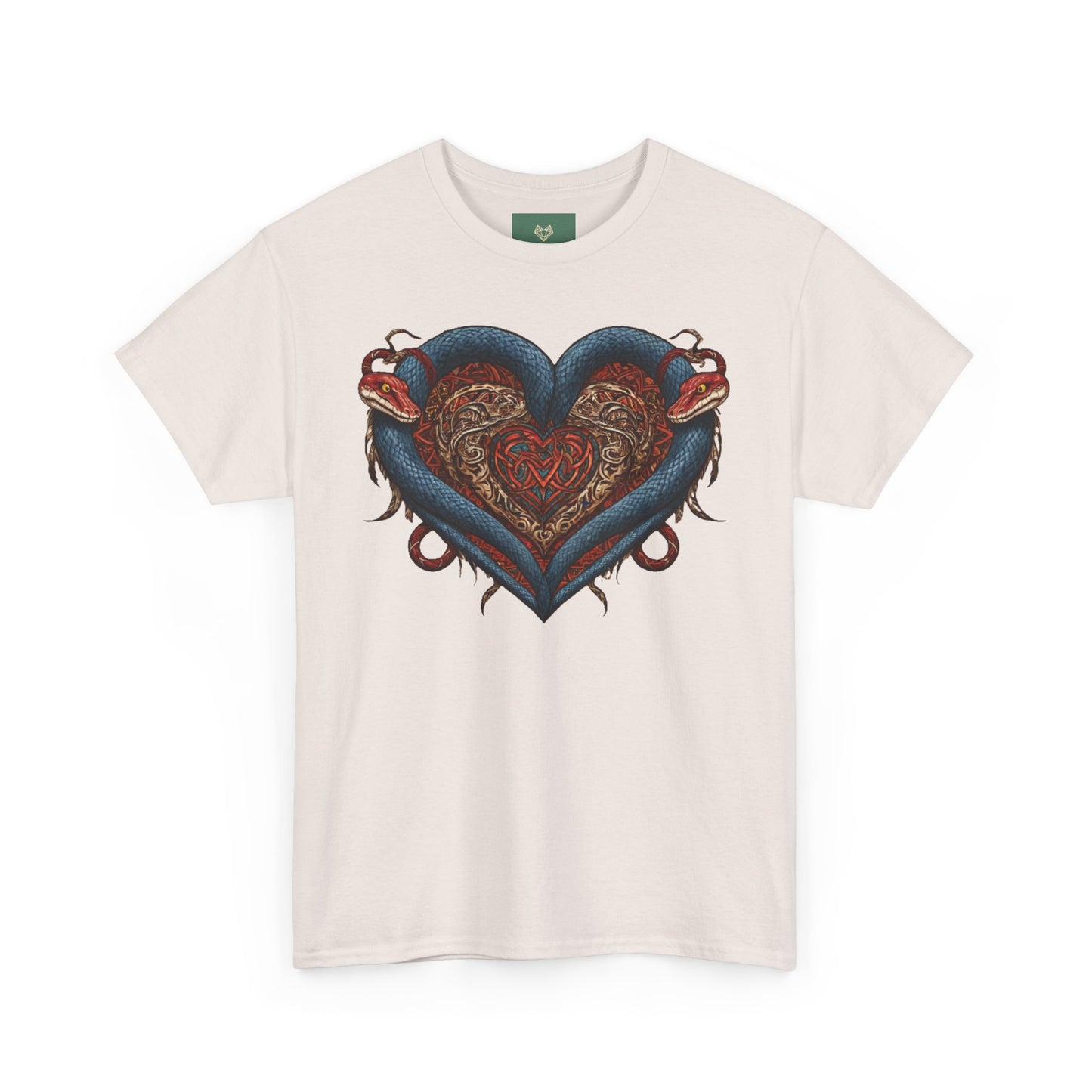 Serpent Heart Unisex Heavy Cotton Tee - Bold & Graphic T-Shirt for Unique Style