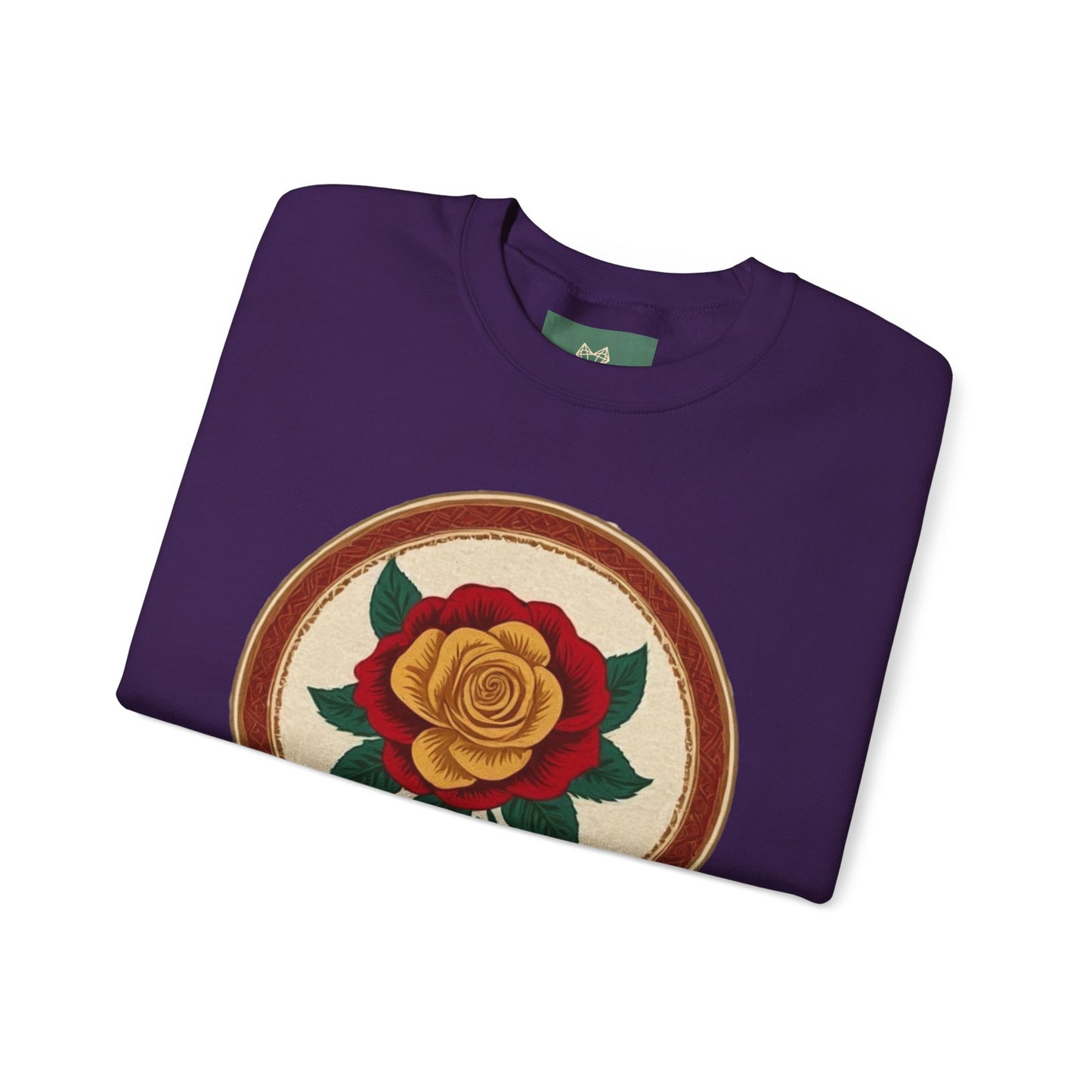 Vintage Floral Rose Crewneck Sweatshirt - Unisex Heavy Blend