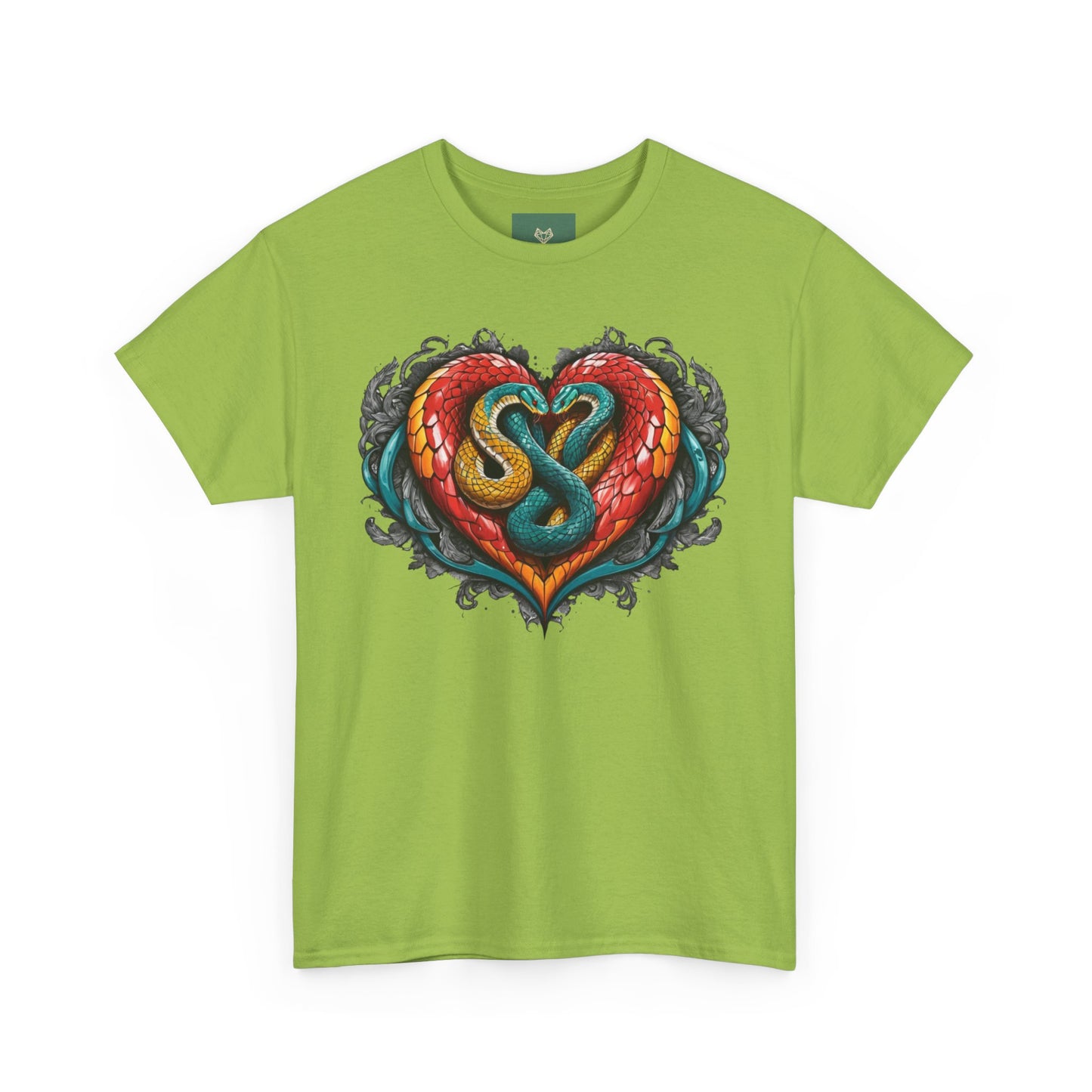 Tee Tribal Snake Heart Print Unisex T-shirt