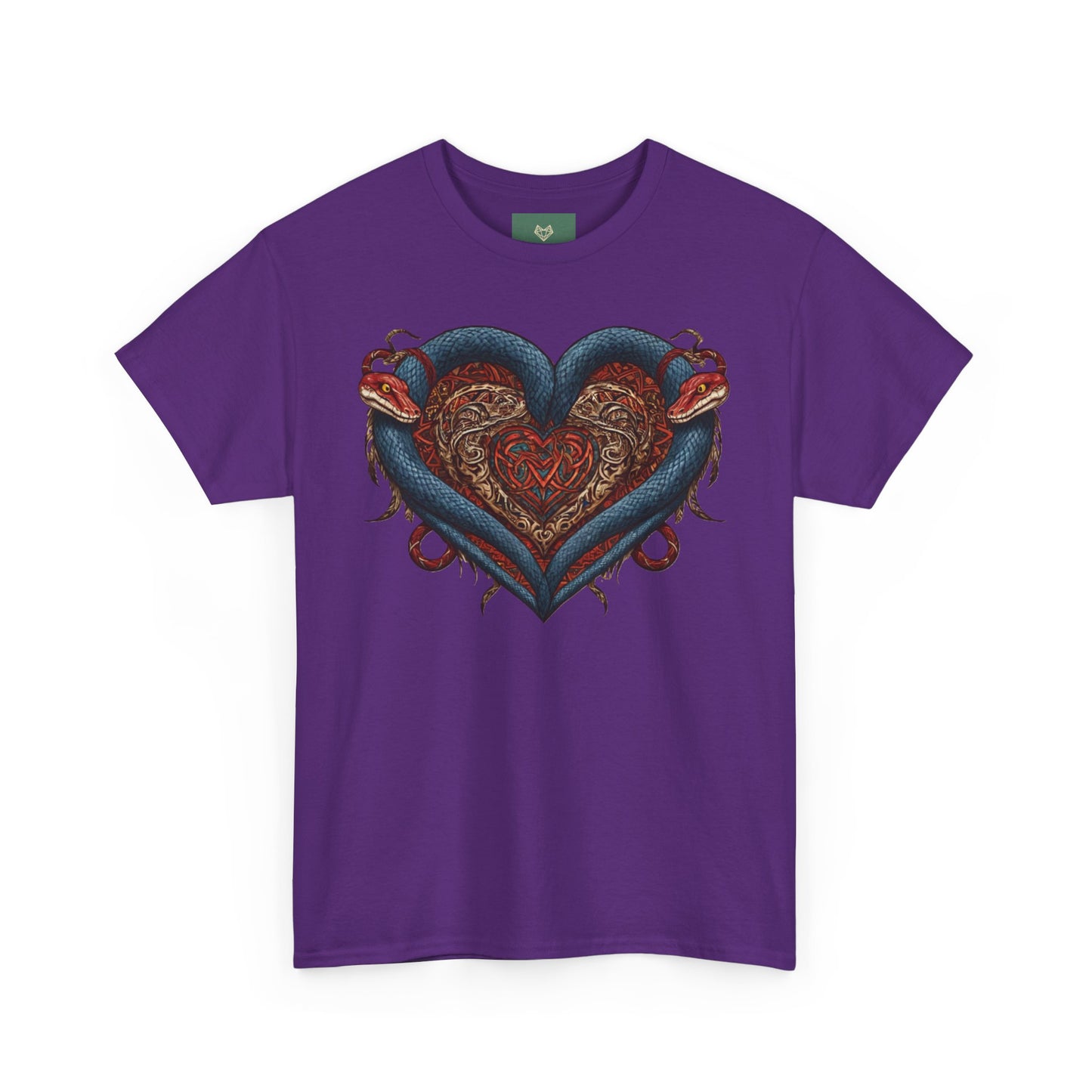 Serpent Heart Unisex Heavy Cotton Tee - Bold & Graphic T-Shirt for Unique Style