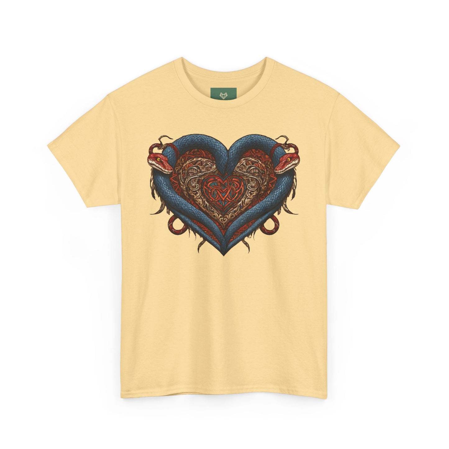 Serpent Heart Unisex Heavy Cotton Tee - Bold & Graphic T-Shirt for Unique Style