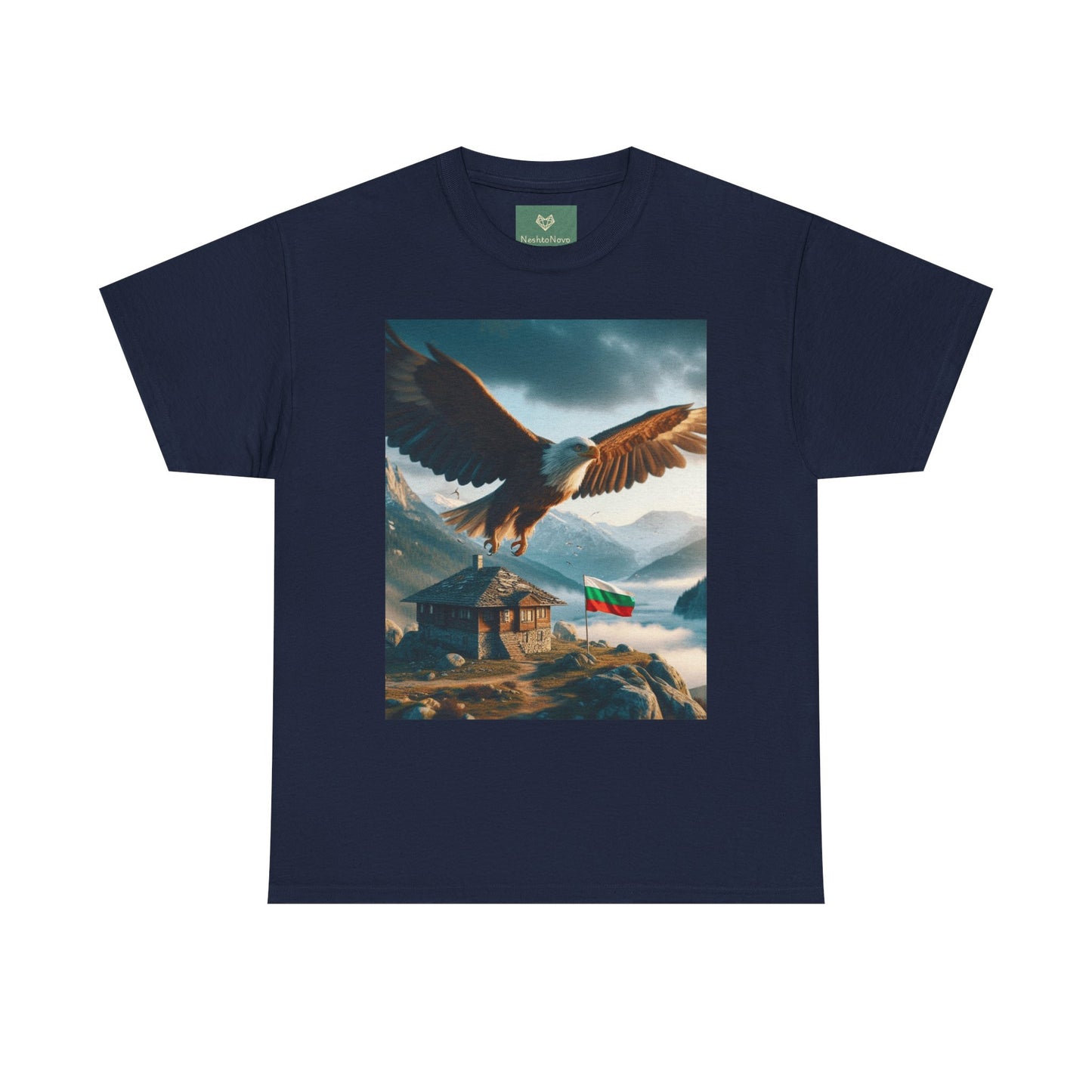 Majestic Eagle Unisex Heavy Cotton Tee - Nature-Inspired Graphic T-Shirt