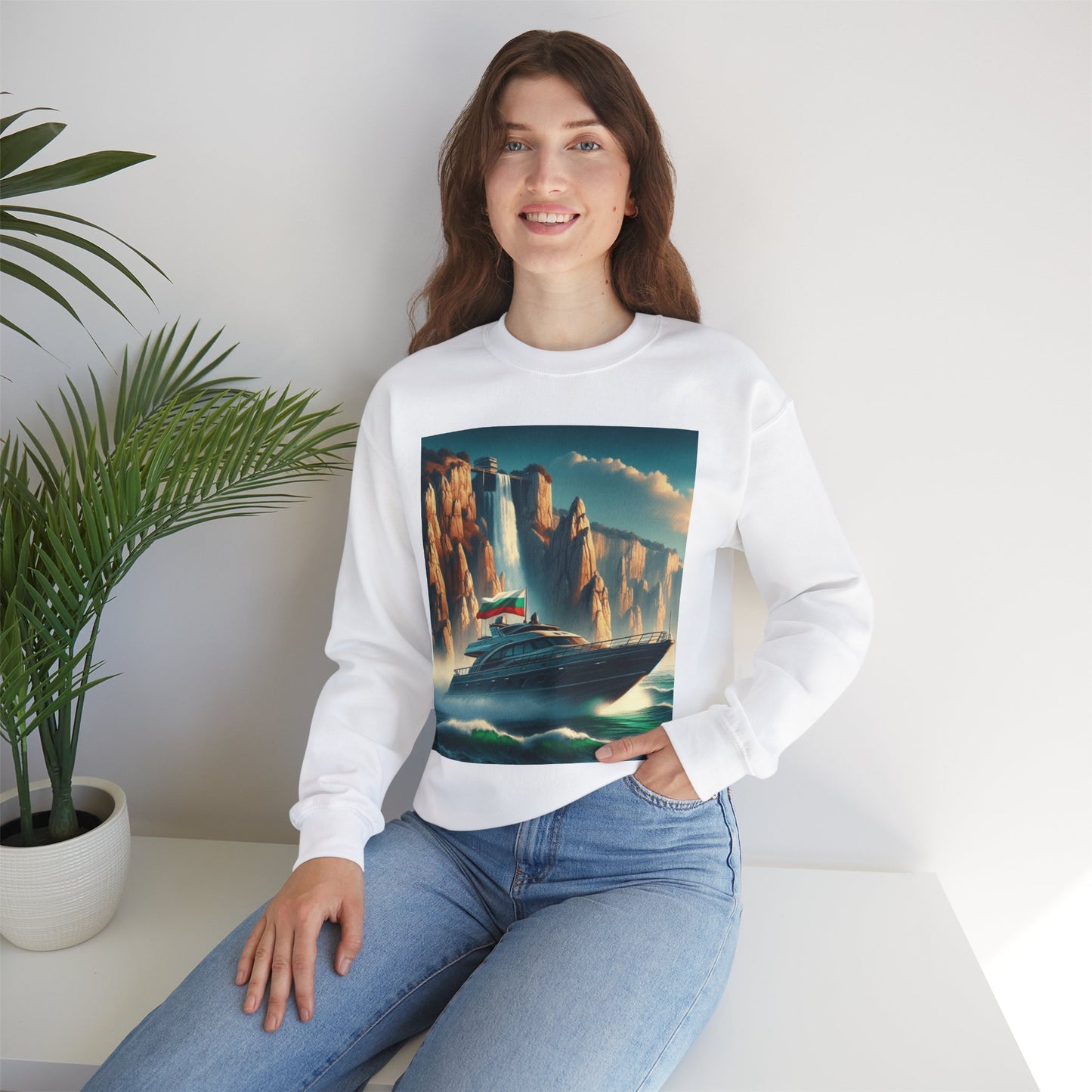 Nautical Adventure Crewneck Sweatshirt - Perfect for Travelers